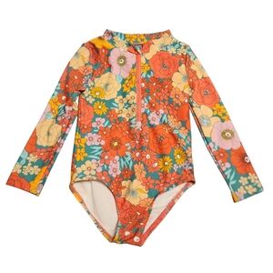 Carter's Girl's Long Sleeve Rashguard One Piece Swimsuit Size 3T